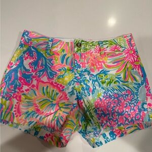 Lilly Pulitzer Pink and Blue Floral Women's Shorts